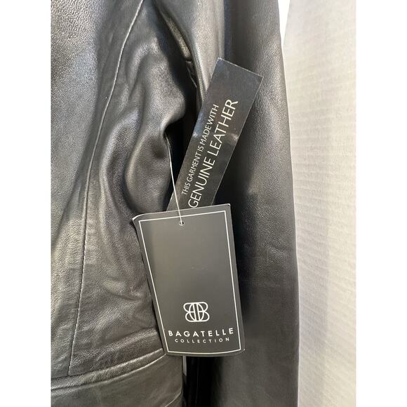 Bagatelle Size M 100% Leather Tailored Jacket Black TIMELESS, SOPHISTICATED!!🤩 - Picture 5 of 16
